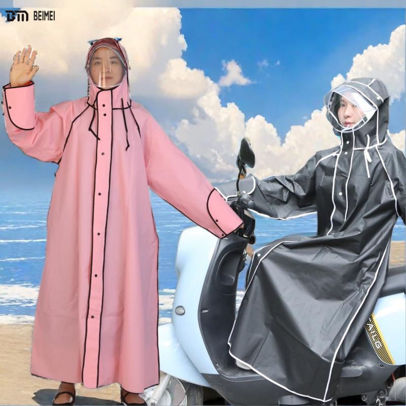 áo mưa đi xe máy 1 người trùm toàn thân bộ nam cho nữ người lớn trong suốt dễ thương cao cấp chống nước eva raincoats măng tô nữ