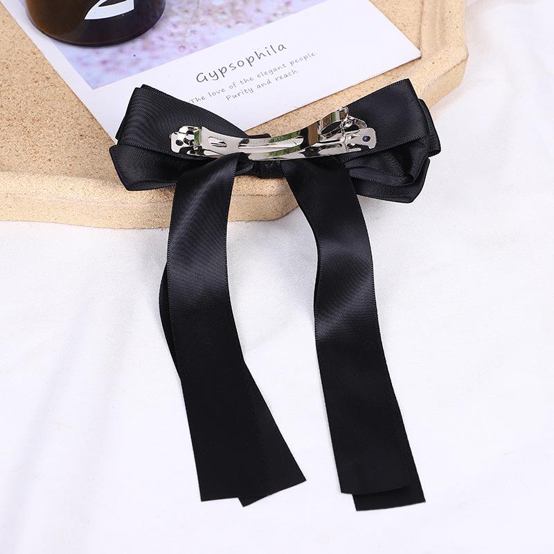 SIGVARDSTORE - Jepit Rambut korea Pita Dasi Kecil Kain Satin Fashion Anak Perempuan & Wanita JPT23 Klip Clips Hairpin 3