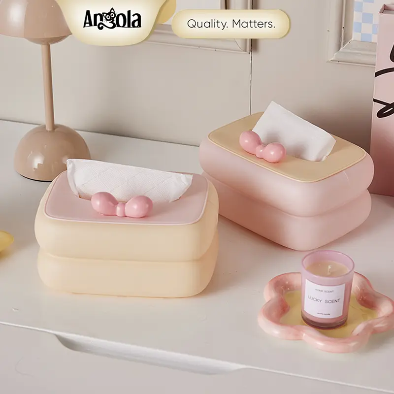 ANGOLA Kotak Tisu Kue/Coquette Style D69 Tissue Box/ Kotak Tisu Warna Pastel 5