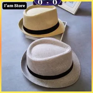 Topi Fedora Anak Polos Kualitas Premium Musim panas