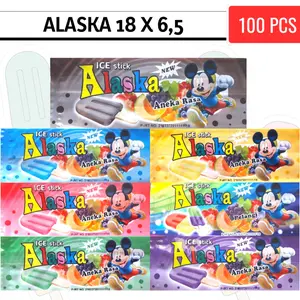 ISI (100 PC) PLASTIK ES KRIM ALASKA / HARGA PLASTIK BUNGKUS ES KRIM BISA COD / BUNGKUS ESKRIM STIK MURAH