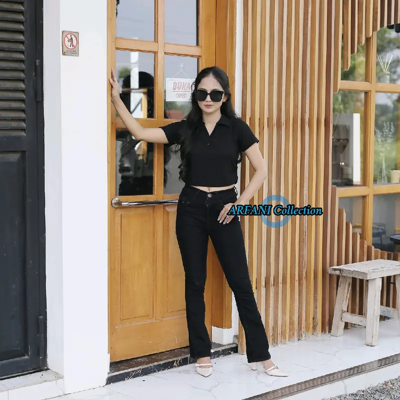 CELANA HIGHWAIST CUTBRAY JEANS WANITA | CELANA CUTBRAY STRECHT | LOOSE JEANS WANITA | SIZE 27-34 Panjang Stretch 5
