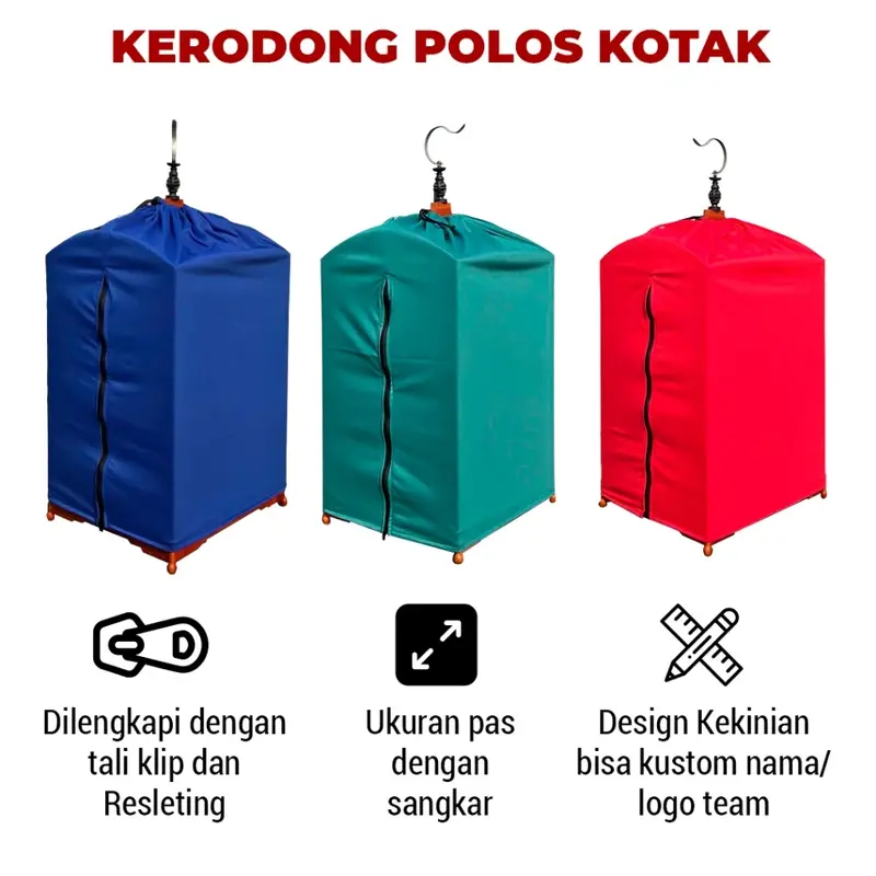 Kerodong Polos Sangkar Kotak Double Layer Umi Kasum | Krodong Kotak Kosan Semua Burung 1