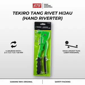 Tang Rivet Hijau Tekiro 2.4mm - 4.8mm - Hand Riveter - Alat Pasang Paku Ripet Keling Tembak Bengkel Aluminium Besi