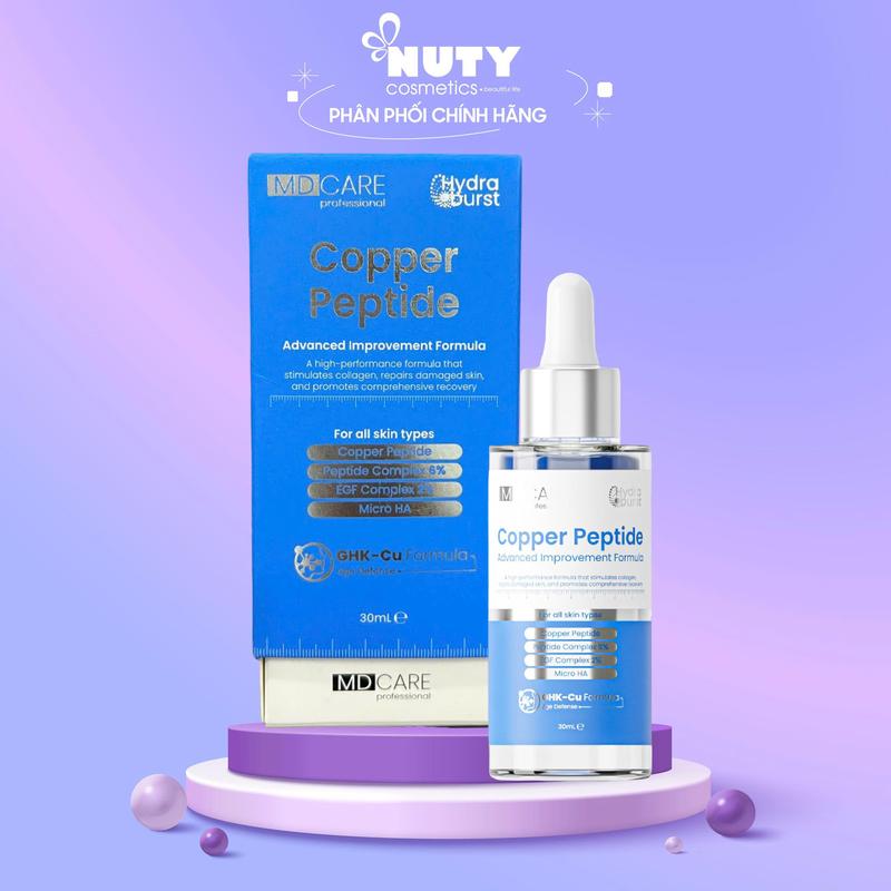  Tinh Chất Hỗ Trợ Ngăn Ngừa Lão Hóa Giúp Kích Thích Tăng Sinh Collagen MD CARE Copper Peptide Serum 30ml 