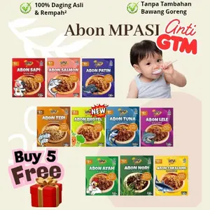 Abon MPASI BMA Food BB Booster Bayi NON MSG Abon Bayi Anak 6+ 8+ 10+ Ayam Sapi Tuna Sayur Salmon Lele Teri Babyteri Anti GTM