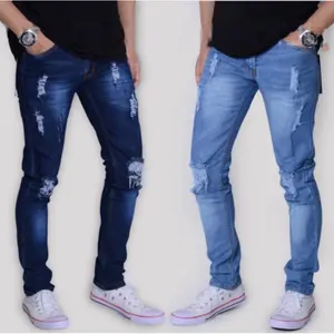 Celana Jeans pria motif Sobek / Celana panjang jeans pria / Celana denim terbaru/SHARAHCOLLECTION
