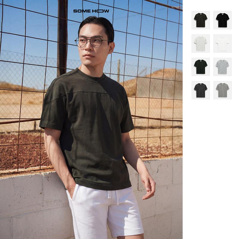 [New1] Áo Thun Boxy Line Division 360GSM, Chất Vải Cotton Thoải Mái, AT0345, SOMEHOW STORE