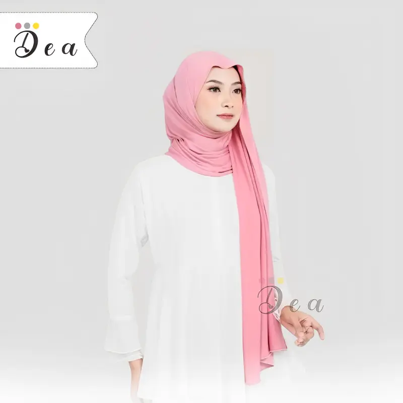 Pashmina Kaos Jilbab Hijab Kerudung Pasmina Kaos Jersey Premium Polos Mleyot 6