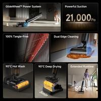 Gambar Dreame H13 Pro / H13 FlexReach / H13s Flex Reach Wet and Dry Cordless Vacuum Cleaner Pel Vakum Lantai 90°C Hot-Air Drying  Dual Edge Cleaning | GlideWheel Vakum Kering Basah Pembersih Lantai 18kPa / 21kPa Penyedot Debu Sapu Pel - H13 FlexReach  dari HangOn Official Store Kota Administrasi Jakarta Timur 3 Tokopedia