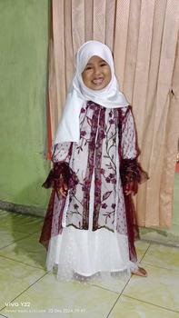 Product Review of KAMARI set rok anak ice blue,burgundy,set gaun anak,set rok anak lebaran..brukat tile dot/polos,kebaya anak,gamis lebaran anak kekinian usia 2-15 tahun Setelan Muslim anak Bunga Outer Baju Jilbab Nyaman Panjang Panjang Dress Kaos from k**p 2