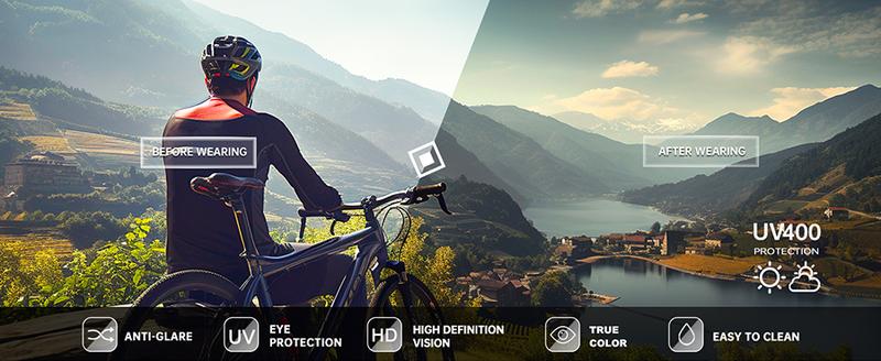 Product Introduction of Sunglasses Men Women UV 400 Protection Sports Glasses Lightweight Goggles for Cycling Running Fishing Golf 13