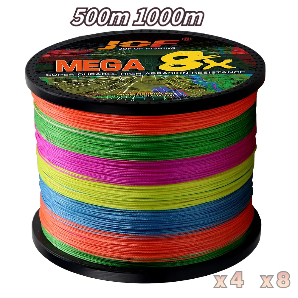Dây câu bện, sợi 4 / 8, 500 / 1000M, PE, bass mạnh và mịn, cá chép, ruồi, 0.11-0, 50mm, dây câu ngoài trời