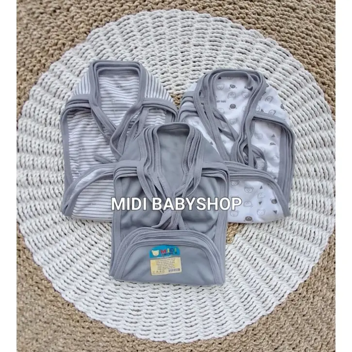 Serian Abu - 12 Pcs Popok Kain Bayi Grey Series Midi Babywear