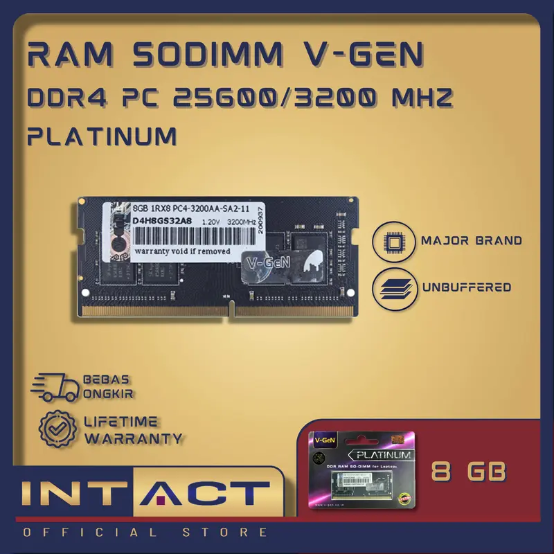 RAM SODimm DDR4 V-GeN Platinum Rescue 8GB PC17000/2133Mhz PC19200/2400Mhz PC21300/2666Mhz PC25600/3200Mhz Memory Laptop VGEN