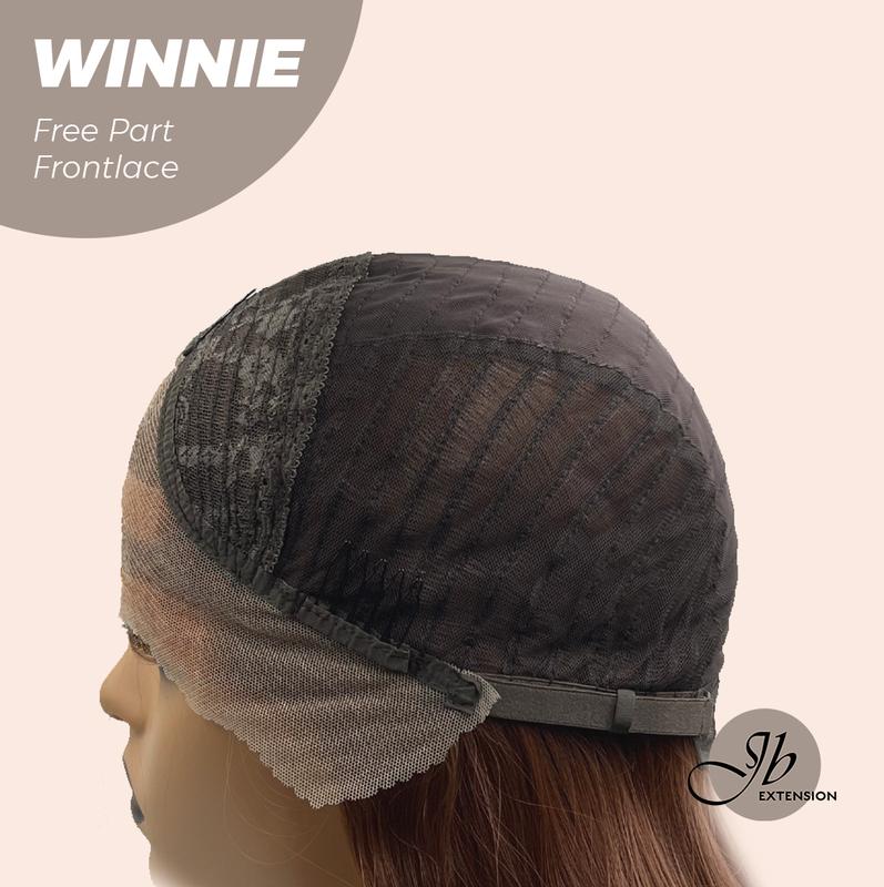 JBEXTENSION【UK】26 Inches Copper Curly Fiber X, Tangle Less Pre-Cut Free Part Frontlae Glueless Wig WINNIE 7