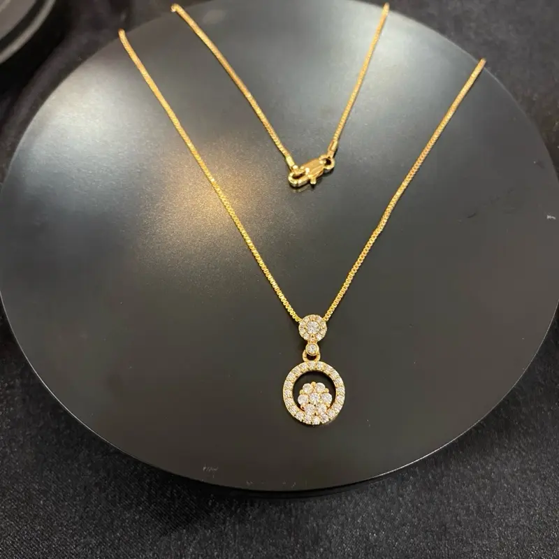 Kalung simpel plus liontin mata bulat full 2