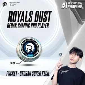 Royals Dust Bedak Gaming Premium x Rasyah Rasyid made with Nano-Technology solusi dari bedak tabur yang bikin berantakan