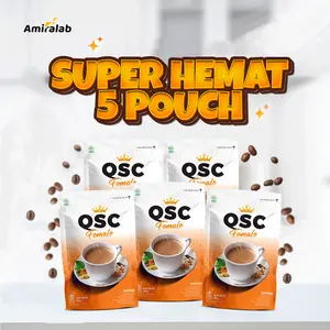(Paket Hemat 5 Pouch) Queen Secret Coffee - QSC Female 100gr - Kopi Wanita