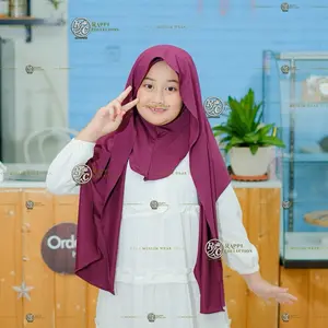 Pashmina Instan Inner Leher Anak Remaja 5 - 12 Tahun Jersey Premiumm