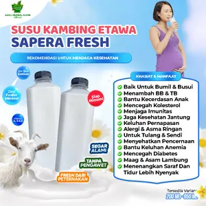 Sapera Susu Kambing Asli Tanpa Gula Isi 950 ml Segar Murni Kaya Nutrisi Alami Cocok untuk Anak Dewasa dan Lansia