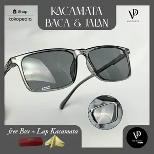 Kacamata Baca dan Jalan Double fokus Lensa Redup Model Kotak