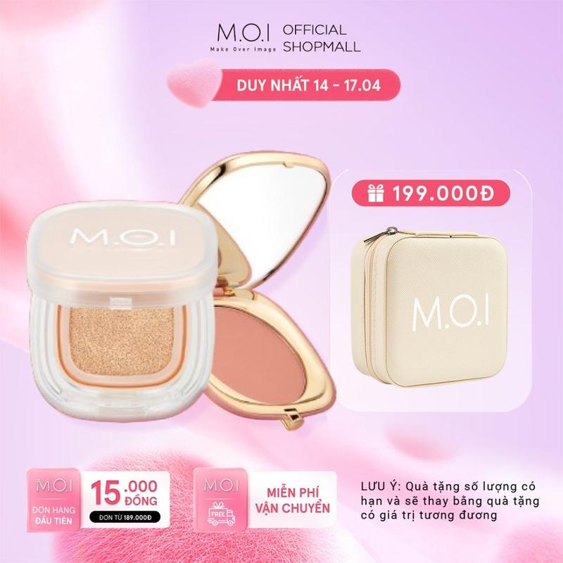 Bộ đôi M.O.I Cosmetic Phấn nước Iconic Perfection Cushion và Phấn má hồng phiên bản giới hạn