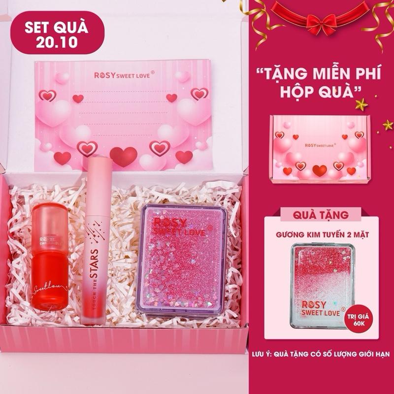 [SÉT QUÀ 20/10] COMBO Dưỡng môi Rosy Vitamin E đỏ + Son Kem Lì Touch The Stars bền màu, son lâu trôi, son lì, mềm môi, son dưỡng Son Môi Trang Điểm Cosmetic Nữ Mỹ Phẩm Women TẶNG GƯƠNG