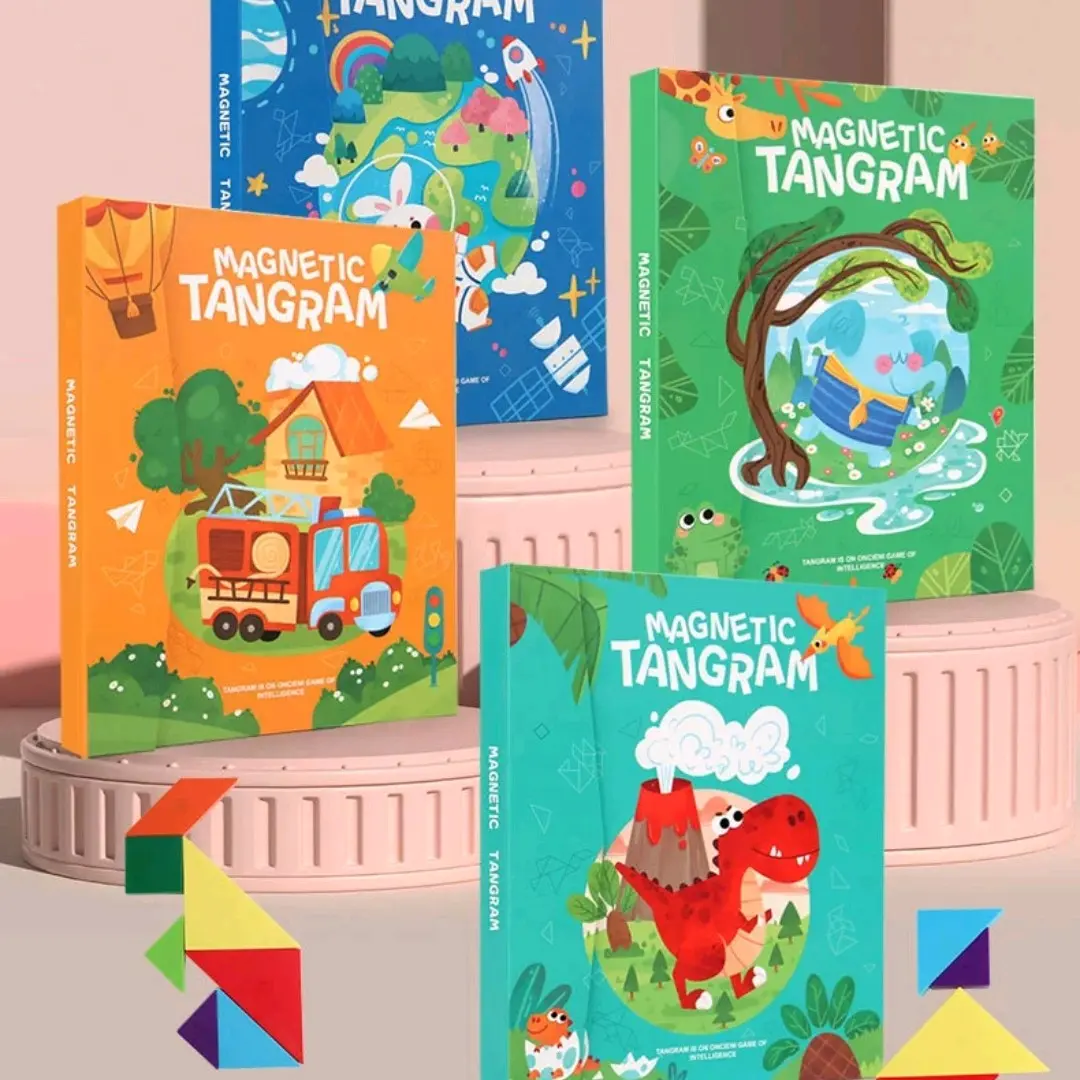 Kids Magnetic Tangram Game of Intelligence 96 Challenges Puzzle