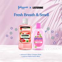 Gambar Bundling LISTERINE Watermelon Mint Antiseptic Mouthwash / Obat Kumur Antiseptik Lawan Bau Mulut - 250 ml + JOHNSON'S Slide Baby Cologne 100 ml - Minyak Wangi Parfum Bayi Aman Untuk Kulit dari Listerine ID Kota Administrasi Jakarta Timur 2 Tokopedia
