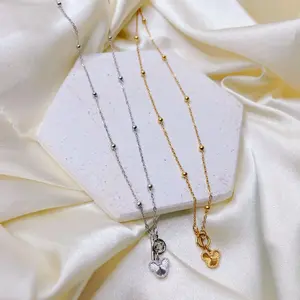 Kalung Mickey Shinny Panjang 40 cm Embos 750 Titanium