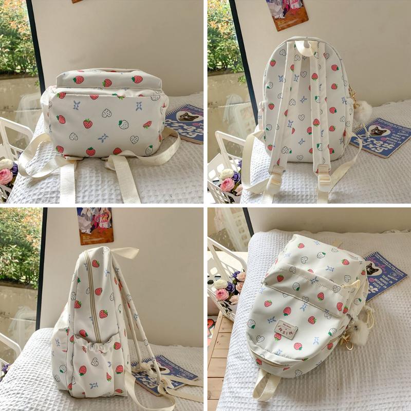 Mismi Joy Bag Tas Ransel Wanita Korean Style Strawberry Love School Backpack Perempuan Trendy - 42J 5