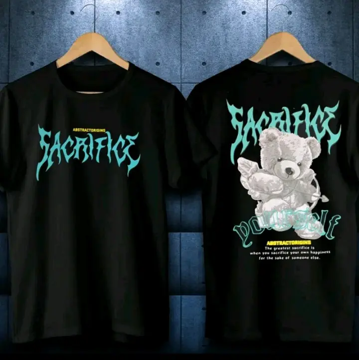 kaos distro t-shirt terbaru model kekinian pria dan wanita motif BONEKA IMUT Combed bajupria leng 24s ramadhan outfit cowok baju co cotton 0