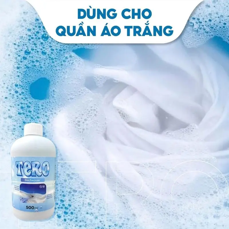 Tẩy Trắng, Tẩy Mốc, Tẩy Ố Bẩn quần áo Tero 500ml - Công nghệ sinh học an toàn cho da, không hư hại vải 5