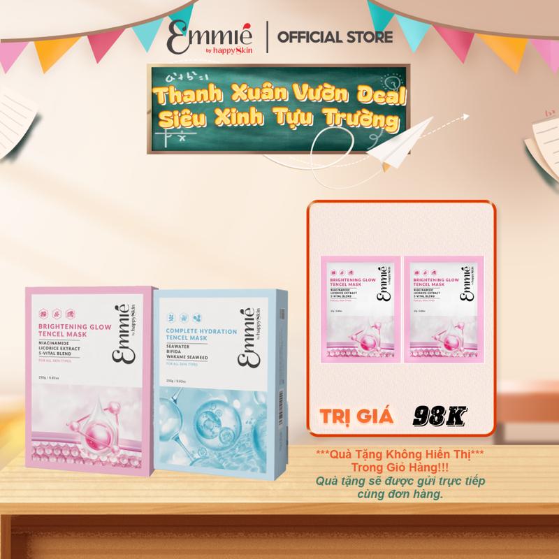 [ Happyskinvn ] [Nâng cấp bản mới] COMBO 20 Miếng Mặt nạ vải Sinh học Tencel Emmié by Happyskin 25G x20 (Phiên bản nâng cấp 25g + Có định hình)