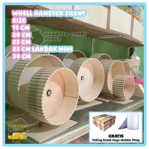 Kincir Landak Mini 25 cm, Silent | Whell Hamster 25 Cm Silent. Tanpa Sela | Whell Hamster & Landak 25 cm + Packing Kotak Kayu