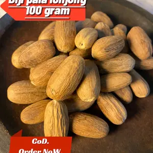 Biji pala lonjong 100gr / biji pala panjang / bumbu masak / rempah