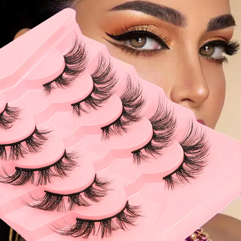 LANIAKEA 5 Pasang Fake Lashes Natural Bulu Mata Palsu Korea 3D Eyelash Extension Bulumata 6