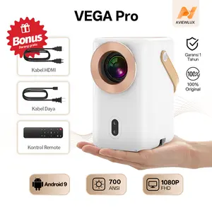 AVIEWLUX VEGA Pro Smart Proyektor LCD - Android TV 9- 700 ANSI Support 4K - Auto Focus & Keystone - Bisa Netflix & Gaming Projector - Garansi Resmi