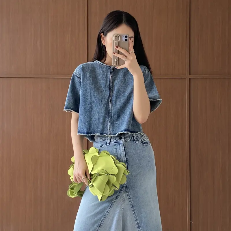 CLARYN  - Noeir Top - 2 Ways Jeans Top 2