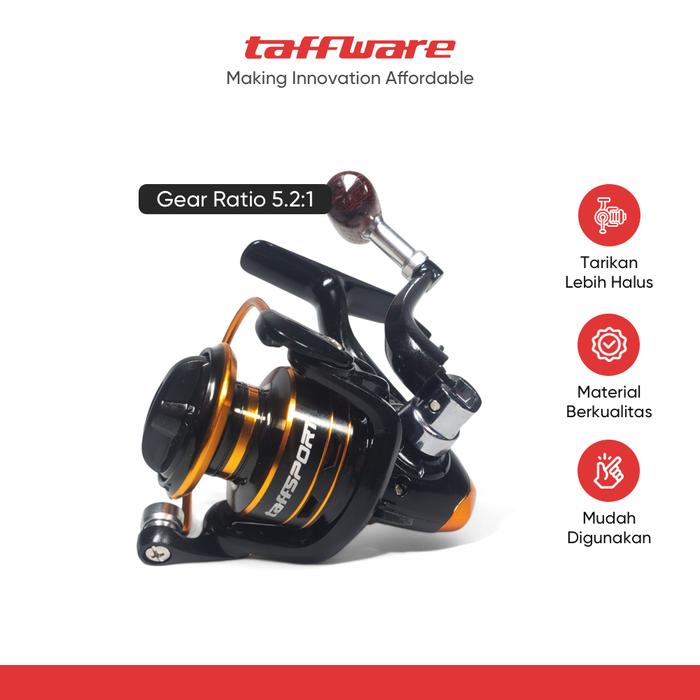 Gambar TaffSPORT Reel Pancing Spinning Fishing Reel Gear Ratio 5.2:1 - SU800 dari Taffware Official Store Kota Administrasi Jakarta Barat Tokopedia