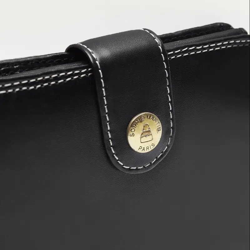 MONACO Wallet sophie martin paris promo Dompet Pendek Kulit PU Hitam Kartu Uang 7