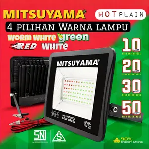 Lampu Sorot AC DC Mitsuyama Series Sinar 10W 20W 30W 50W LED Flood Light IP65 $ Pilihan Warna Cahaya