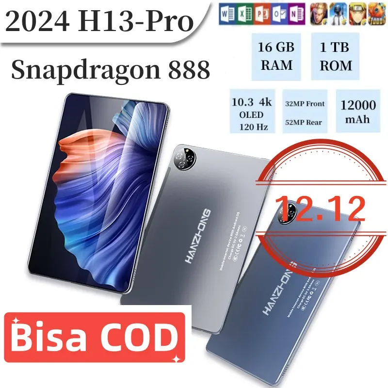 Han.Z MatePad H13 Pro 10.3" Tablet [16GB+1TB] | Pengalaman Pro Layaknya PC | 120Hz OLED Real Color FullView Display | Ultra-tipi 0