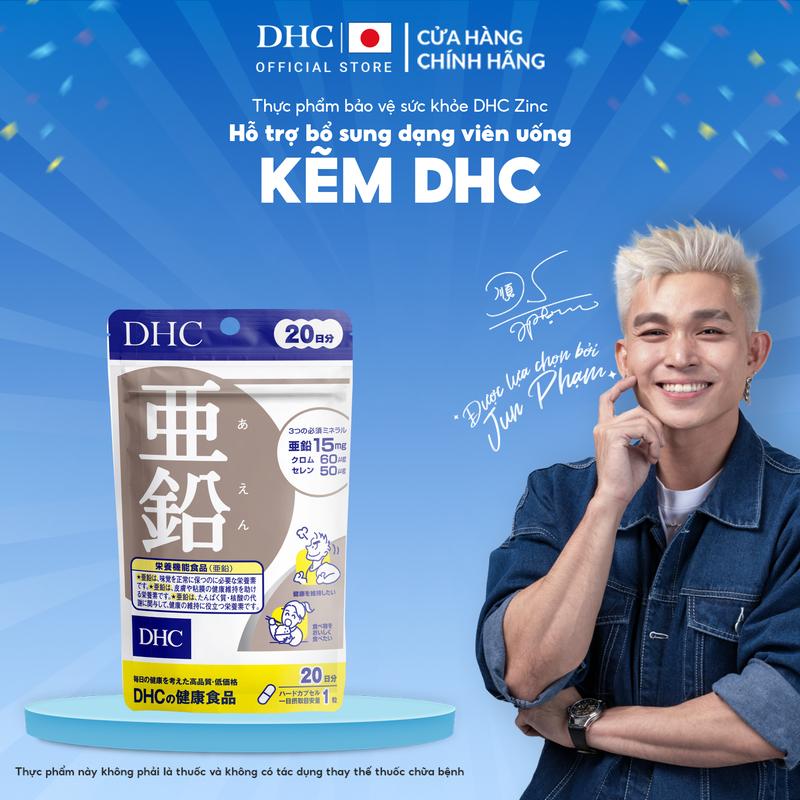 Độc quyền KOL TPBVSK DHC Zinc dạng viên uống hỗ trợ bổ sung kẽm cho nam và nữ chính hãng - DHC Nhật Bản - Gói 20 Ngày và 60 Ngày