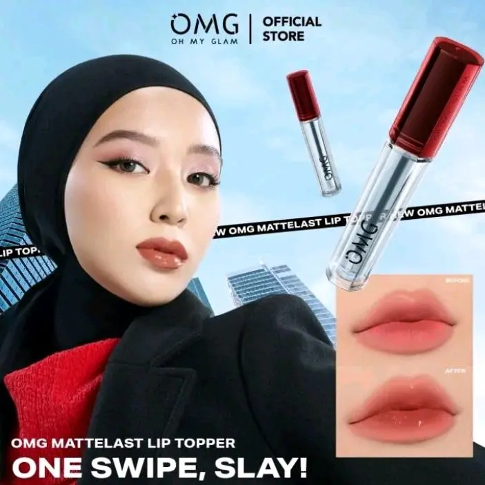 OMG Oh My Glam MatteLast Lip Finish- One Swipe Slay - Lipstik Matte Tahan Lama untuk Tampilan Alami dan Menawan