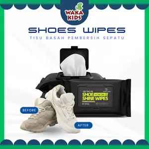 Wakakids Tisu Basah Pembersih Sepatu Praktis Portable Shoes Cleaner Wipes Isi 80 Lembar Venhs