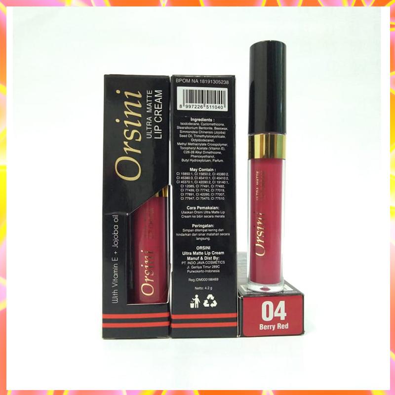 Orsini Lip Cream Waterproof Lipcream Matte Ringan Dan Lembab Di Bibir Warna Tahan Lama 3