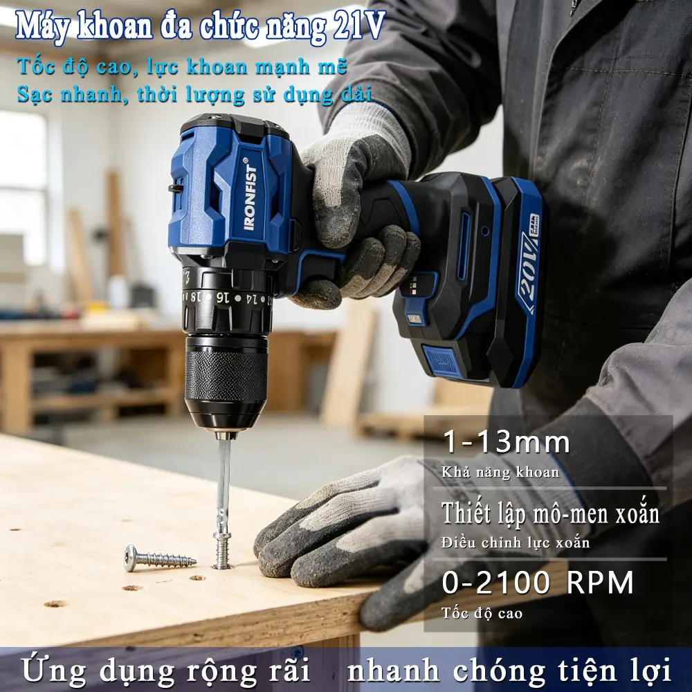 【Mới】IRONFIST Máy khoan không dây, 13mm Mô tơ không chổi than, 60NM, 1/2" Chuck, Dạng nhỏ gọn, Bộ dụng cụ | BigBuy360 - bigbuy360.vn 【Mới】IRONFIST Máy khoan không dây, 13mm Mô tơ không chổi than, 60NM, 1/2" Chuck, Dạng nhỏ gọn, Bộ dụng cụ | BigBuy360 - bigbuy360.vn