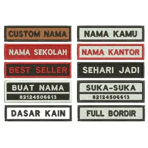 TERIMA BORDIR NAMA untuk SERAGAM SEKOLAH/PRAMUKA/SERAGAM KERJA/DLL CUSTOM SESUAI KEINGINAN Hasil Rapih